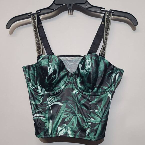 Victoria’s Secret Very Sexy Palm Leaf Balconette Embellished Bra NWOT Size 34B - Picture 2 of 5